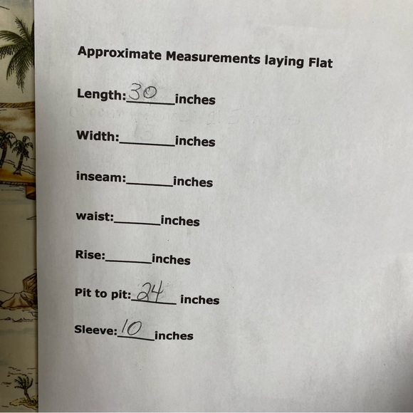 Campia Moda Shirt Mens Large Beige Green Patch Pocket Hawaiian Vacation Island - Picture 11 of 12